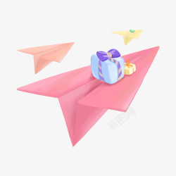 飞机创意纸飞机送礼物高清图片