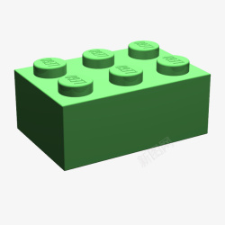 绿色积木元素素材