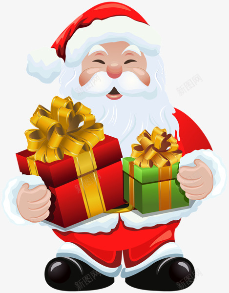 圣诞老人抱礼盒png免抠素材_新图网 https://ixintu.com 圣诞老人 圣诞元素 圣诞节 圣诞礼物