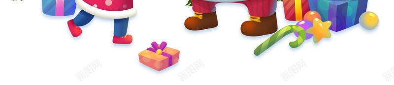 圣诞节卡通装饰背景图psd设计背景_新图网 https://ixintu.com 圣诞节 卡通 背景图 装饰元素 圣诞老人 礼盒