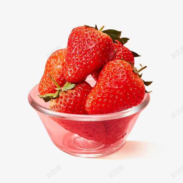 新鲜采摘草莓png免抠素材_新图网 https://ixintu.com 草莓 水果 果篮 碗
