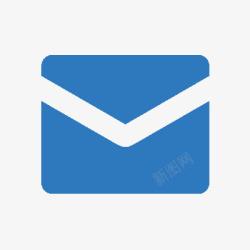邮件图标素材蓝色简化素材