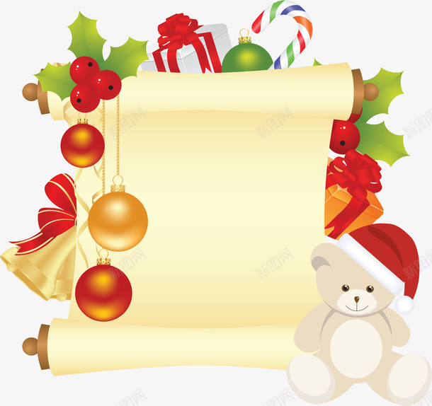 圣诞节信纸元素png免抠素材_新图网 https://ixintu.com 圣诞节 圣诞元素 圣诞便签 圣诞素材