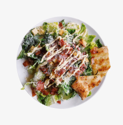 轻食餐俯拍的蔬菜沙拉高清图片
