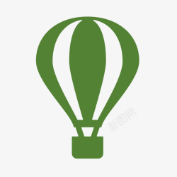 纯色大风车图标热气球纯色图标高清图片