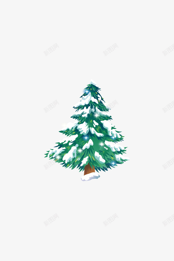 圣诞节圣诞树png免抠素材_新图网 https://ixintu.com 圣诞树 圣诞节 礼物树 绿树 落雪圣诞树