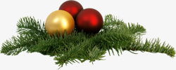 节日彩球节日元素圣诞元素圣诞树叶彩球高清图片
