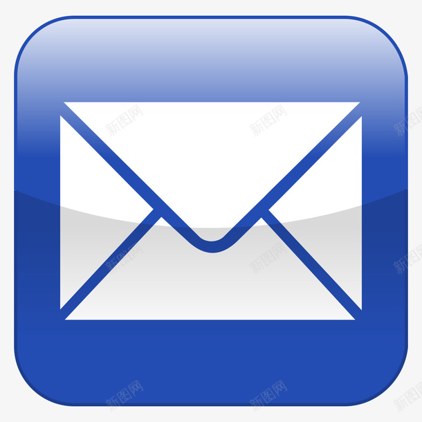 邮件图标素材蓝色按钮png免抠素材_新图网 https://ixintu.com 信 邮件 网邮件 邮箱 信元素