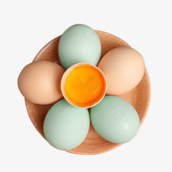 鸡蛋特写一盘子新鲜土鸡蛋高清图片