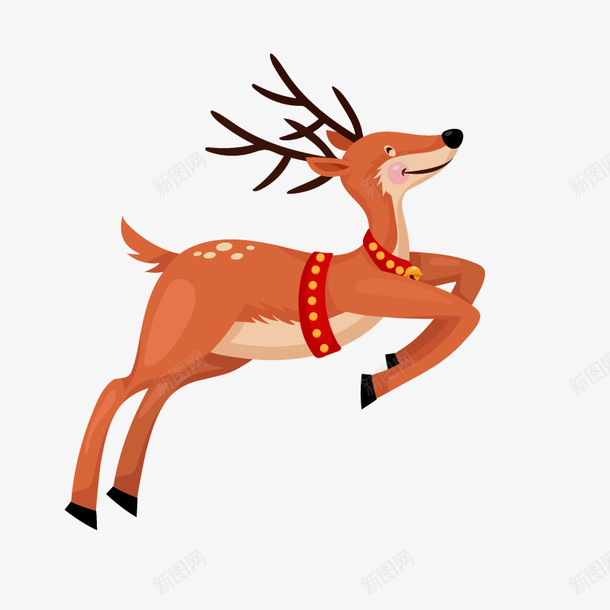 圣诞欢快的麋鹿02png免抠素材_新图网 https://ixintu.com 元素 冬天 圣诞节 麋鹿 麋鹿挂件