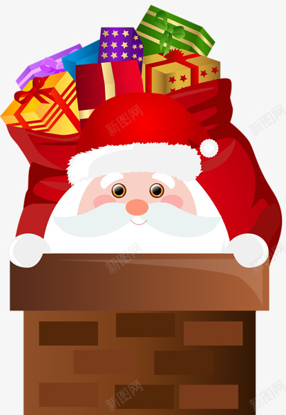 圣诞老人背一包礼物png免抠素材_新图网 https://ixintu.com 圣诞老人 圣诞元素 圣诞节 圣诞礼物