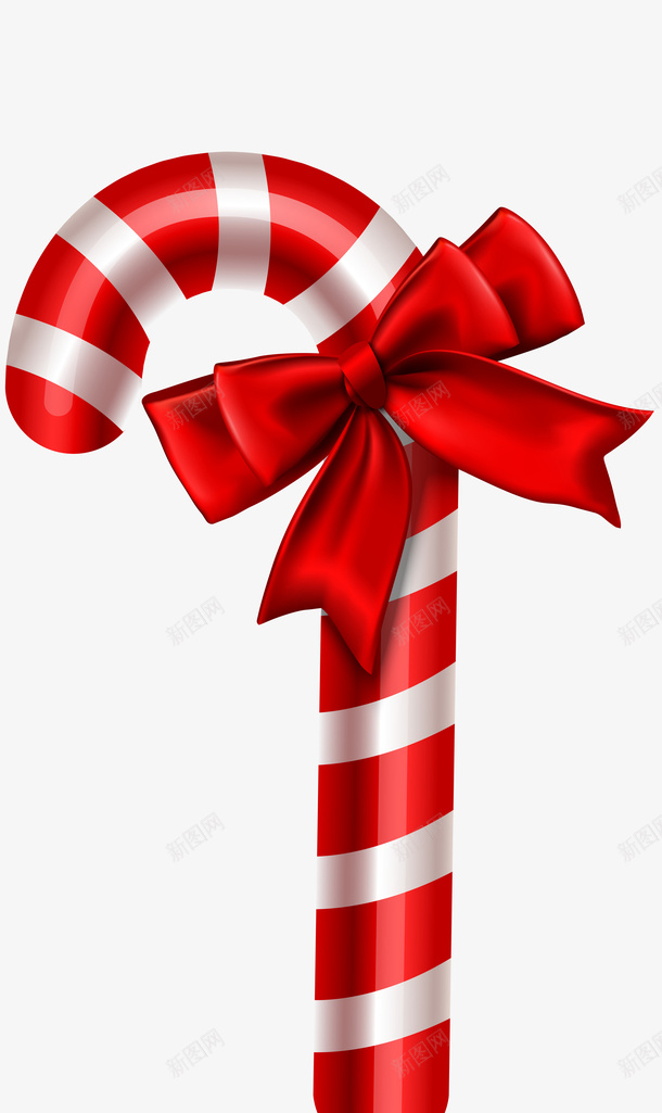 圣诞节红色礼结拐杖png免抠素材_新图网 https://ixintu.com 圣诞元素 圣诞拐杖 圣诞素材 圣诞节 精美的拐杖
