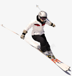 滑雪橇工具滑雪帅气姿势高清图片