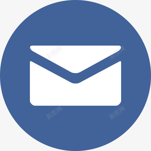 邮件图标蓝色圆形png免抠素材_新图网 https://ixintu.com 信 邮件 网邮件 邮箱 信元素