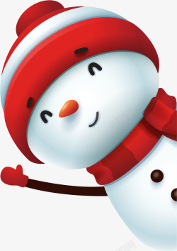 红色围巾雪人圣诞雪人红色蓝色高清图片