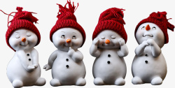 戴礼帽的雪人圣诞节戴红帽子的雪人高清图片