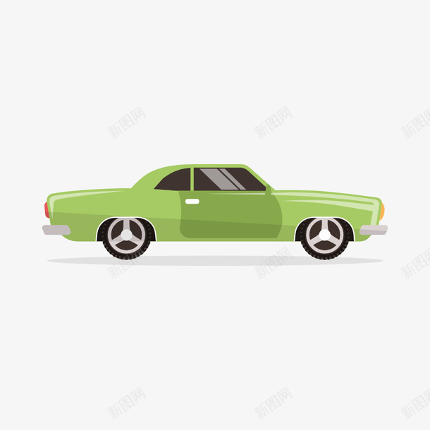 新绿色的小汽车png免抠素材_新图网 https://ixintu.com 车 汽车 高端车 卡通