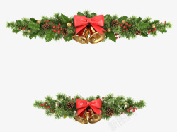 饰物线形边框常绿树边框圣诞装饰物高清图片