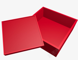 空盒红色展开礼盒高清图片