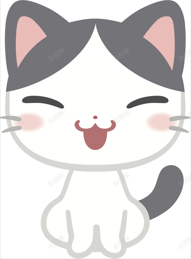 可爱手绘猫咪eps免抠素材_新图网 https://ixintu.com 猫咪 可爱小猫咪 小动物 手绘 插画 元素