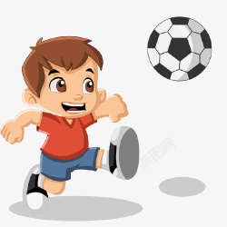 调皮男孩小孩子足球踢足球的小男孩高清图片