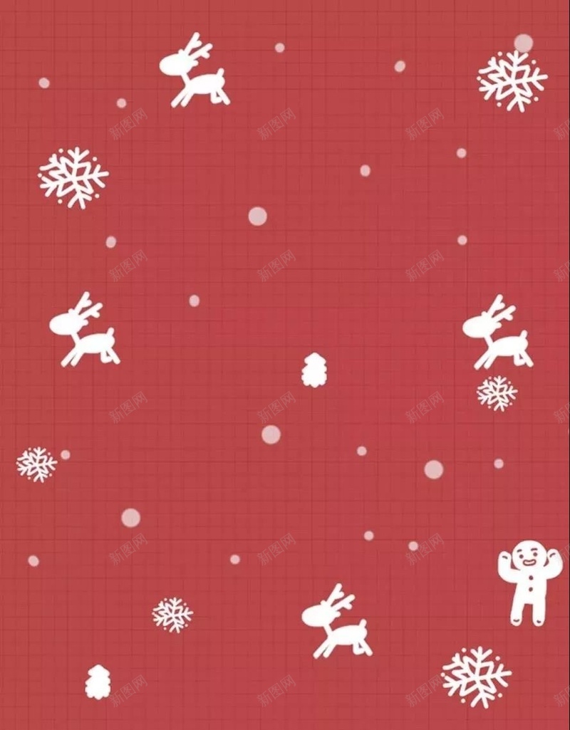 小鹿雪花背景jpg设计背景_新图网 https://ixintu.com 雪花 小鹿 圣诞节 红色背景