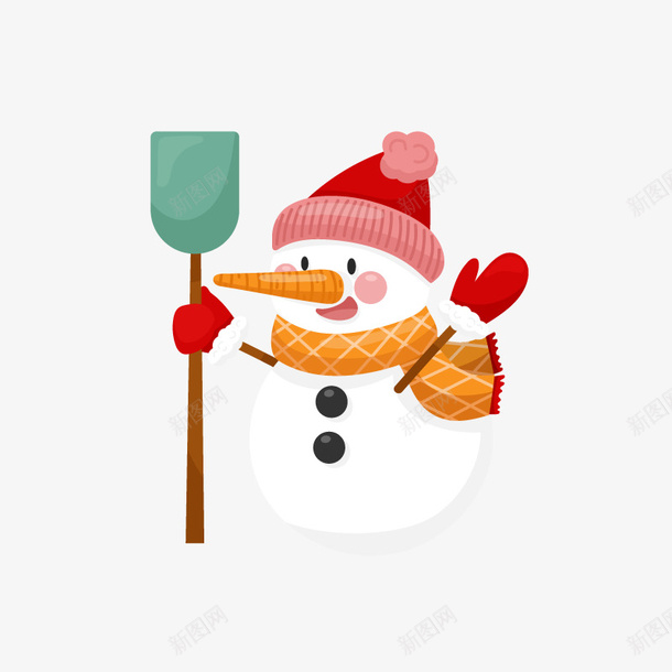 冬天里堆雪人png免抠素材_新图网 https://ixintu.com 圣诞节 雪人 装饰 圣诞元素