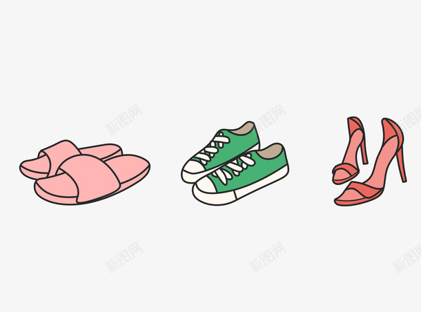 手绘元素设计png免抠素材_新图网 https://ixintu.com 手绘 鞋 彩绘 卡通