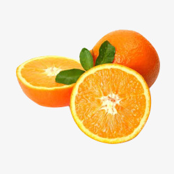 水果橘子橙子切开对半素材