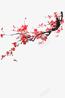花式设计中国古风花枝元素001高清图片