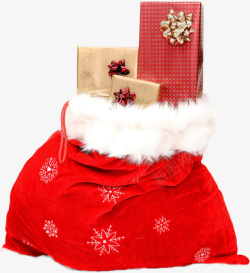 打包袋圣诞素材圣诞节礼物袋礼品免扣高清图片
