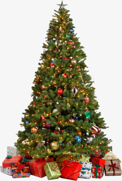 霓虹圣诞树霓虹灯圣诞树装饰高清图片