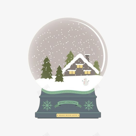 圣诞雪景装饰玻璃球png免抠素材_新图网 https://ixintu.com 圣诞节 圣诞节装饰 玻璃球 雪景装饰