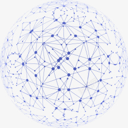 科技感线条球形网状连接素材