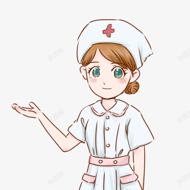 女护士指导图png免抠素材_新图网 https://ixintu.com 医生 医疗 卡通 护士 漂亮护士