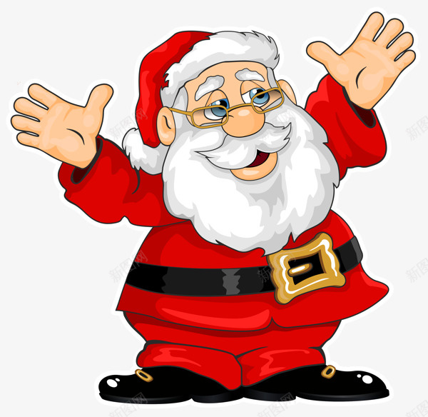 圣诞老人开心举双手png免抠素材_新图网 https://ixintu.com 圣诞老人 圣诞元素 圣诞节 圣诞礼物