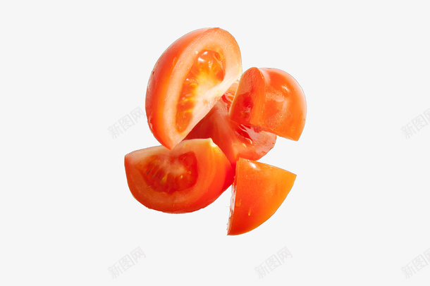 西红柿切开psd免抠素材_新图网 https://ixintu.com 切开的 西红柿 新鲜 蔬菜