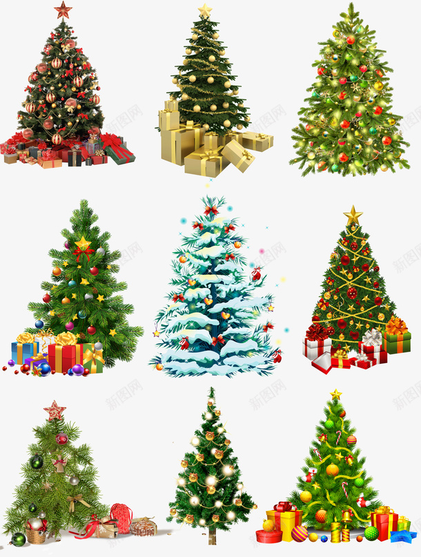 圣诞节各式圣诞树素材psd免抠素材_新图网 https://ixintu.com 各式圣诞树 圣诞树 圣诞树PNG素材 圣诞节圣诞树 圣诞节常用素材