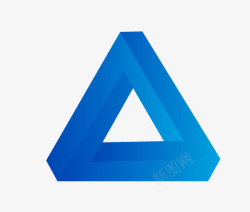 蓝色彭罗斯三角素材