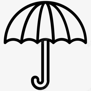 遮阳伞遮阳标志日本海滩标志图标