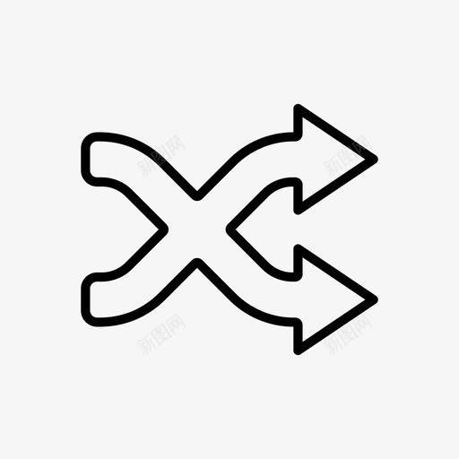 箭头方向随机移动svg_新图网 https://ixintu.com 箭头 方向 随机 移动 拆分 两个 简单 线条 图标
