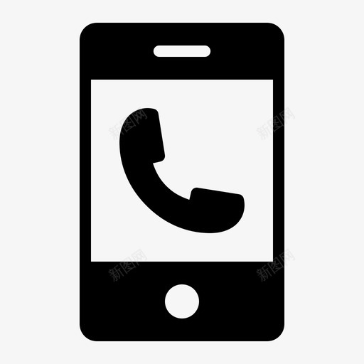 电话呼叫移动svg_新图网 https://ixintu.com 电话 智能 手机 呼叫 移动 字形