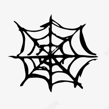 蜘蛛网万圣节手绘图标