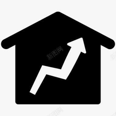 房地产市场分析分析增长图标
