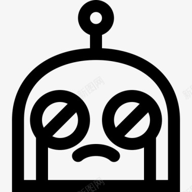 机器人表情符号哭泣化身表情符号图标