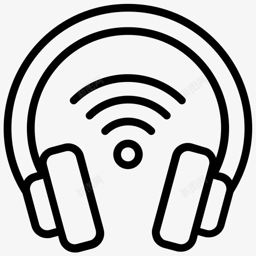 在线音乐耳机网络音乐svg_新图网 https://ixintu.com 音乐 在线音乐 工具 耳机 网络 小工 未来技术 线图 图标
