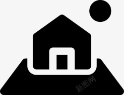 空间填充谷仓区域建筑高清图片