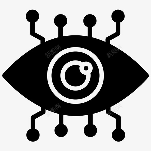 网络眼控制论数字眼svg_新图网 https://ixintu.com 网络 控制论 数字 字眼 监控 机器 机器人 人眼 视图 工程 元素