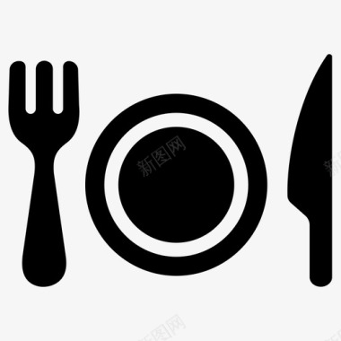 晚餐午餐餐盘图标