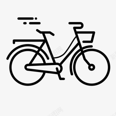 跑车自行车城市图标